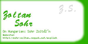 zoltan sohr business card